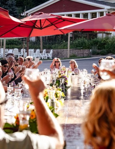 Black Star Farms wine tasting patio with seating